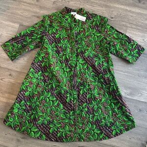 Vibrant Green Floral Women's Cape